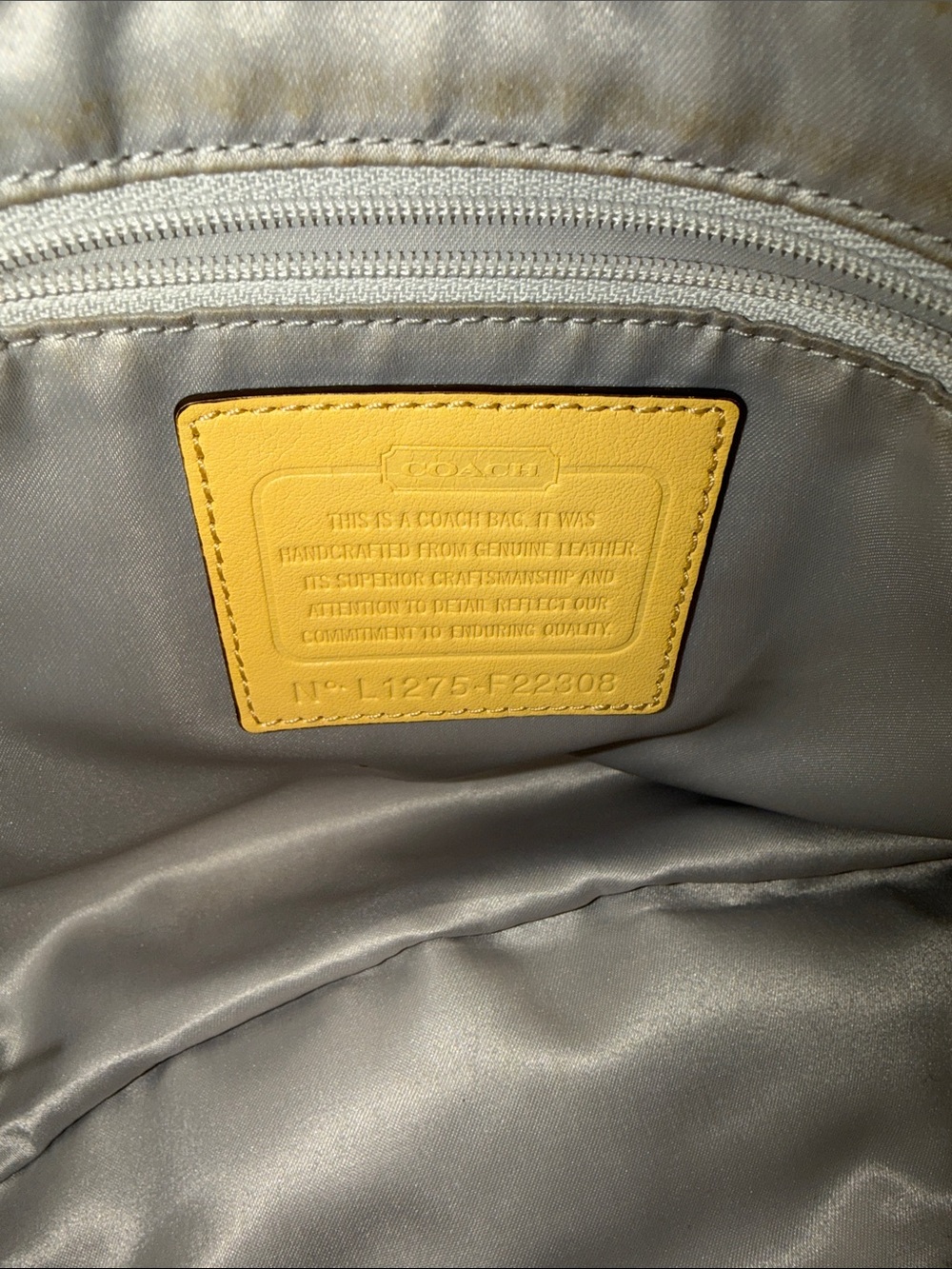 ‼️Coach Kristin Buttercup Yellow Leather Shoulder Bag Crossbody Bag - Picture 13 of 14